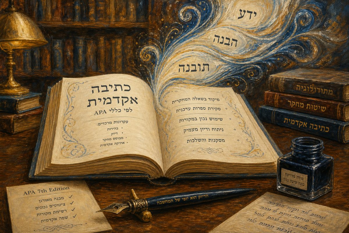 כתיבה אקדמית בעברית לפי APA: מדריך מעשי עם הדוגמאות שבאמת צריך